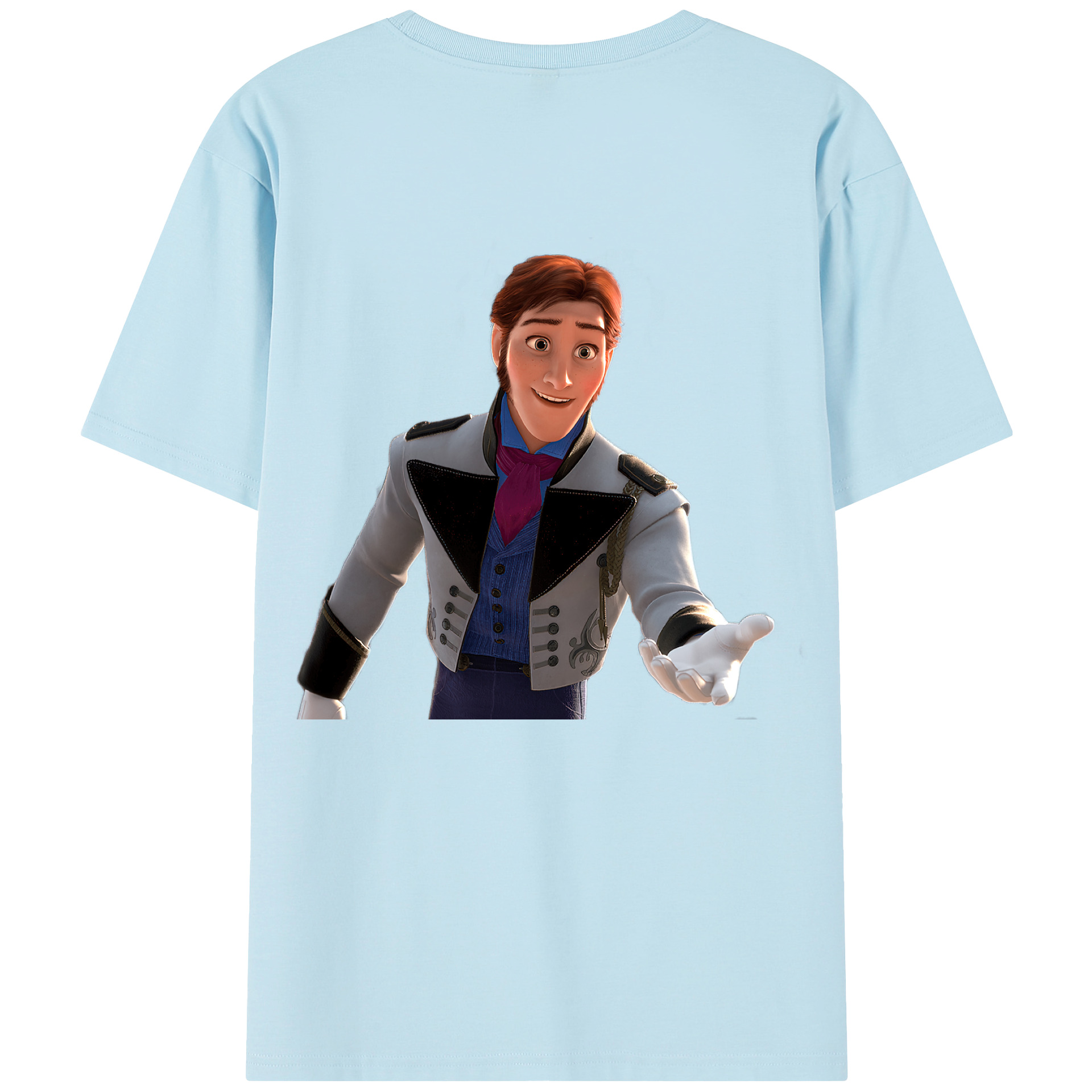 （画像用） アナと雪の女王 アンナ エルサ Frozen Anna Elsa 綿100％半袖Tシャツ（背面プリント）
